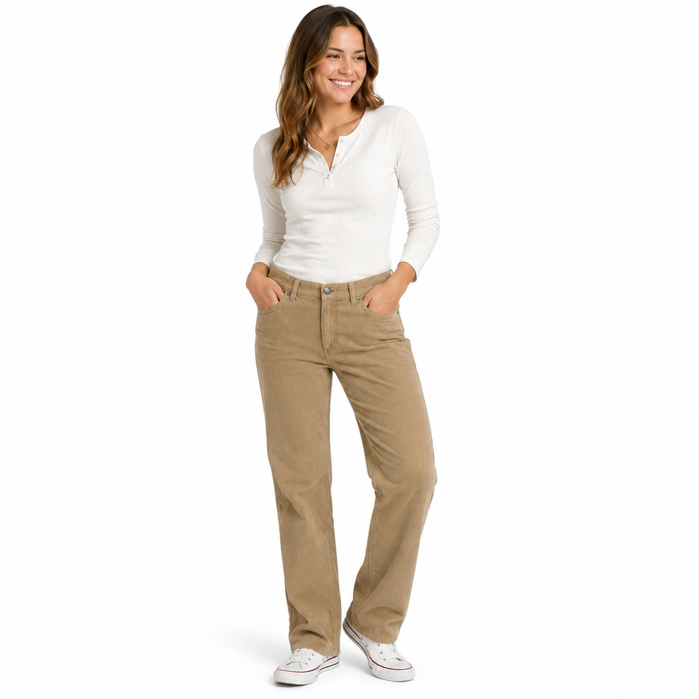 Cato Woman Corduroy Pants Plus Size 16W Tan Straight Leg Y2K Fall Wear Casual
